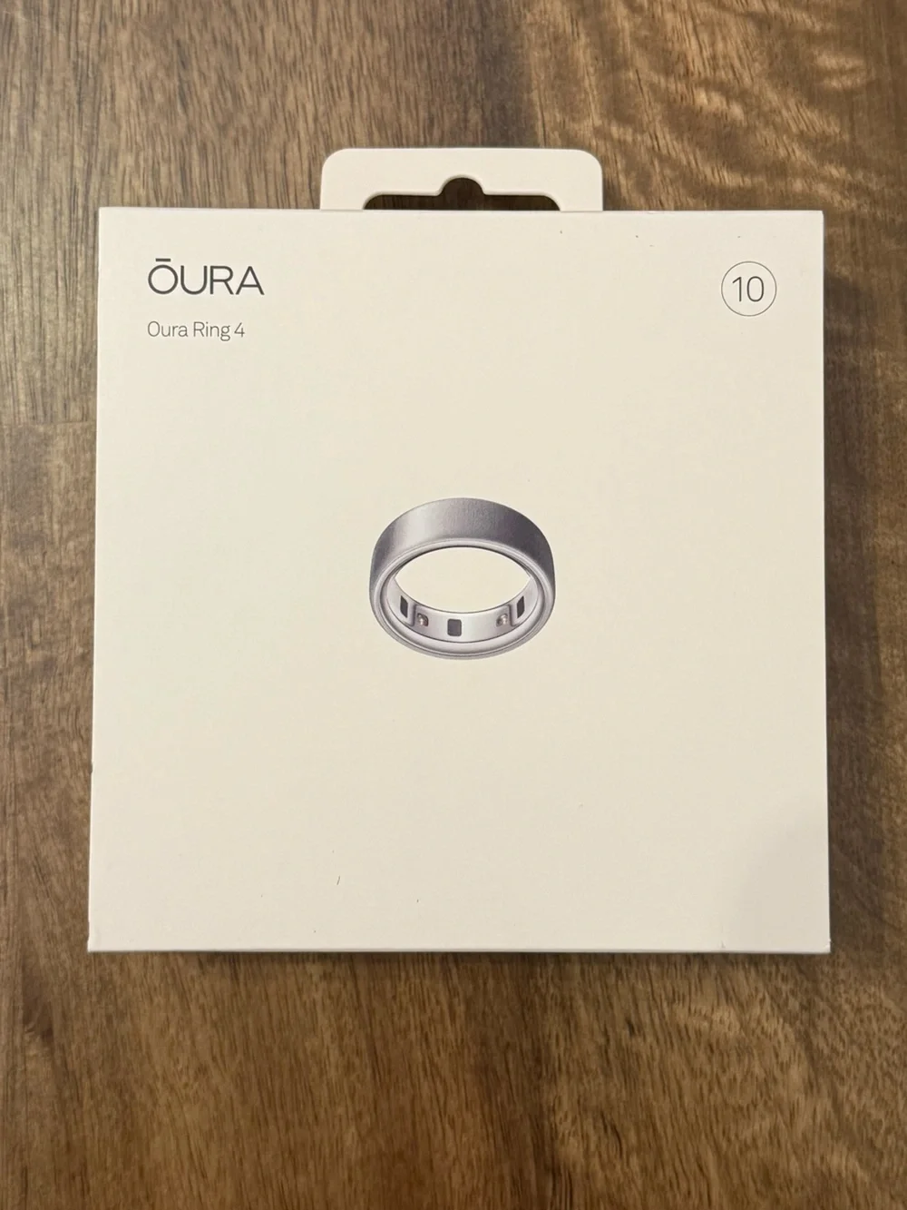 NEW IN BOX Oura Ring 4, Brushed Silver size 10